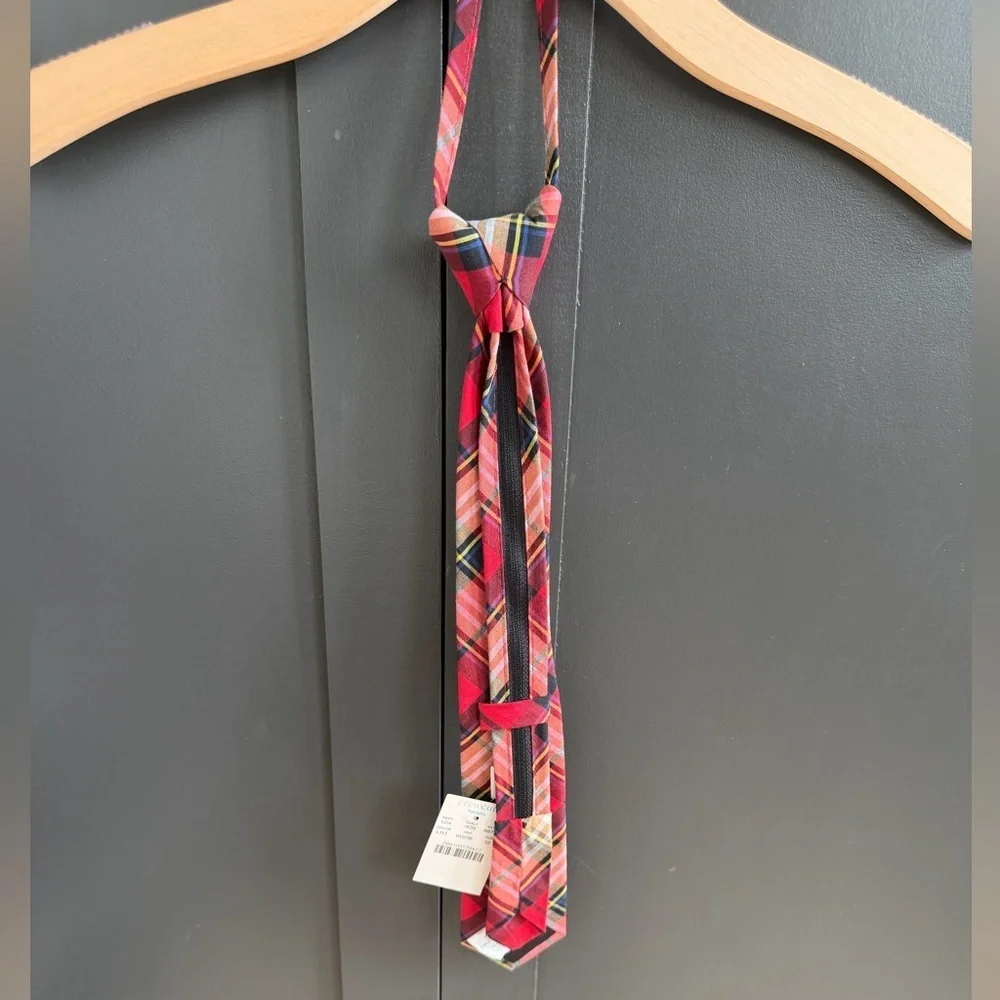 J. Crew | Crewcuts | Red Plaid Zip Tie | 52” Length | NWT